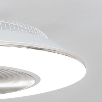 Brilagi - LED-Dimmleuchte mit Ventilator AURA LED/38W/230V 3000-6000K Silber + Fernbedienung