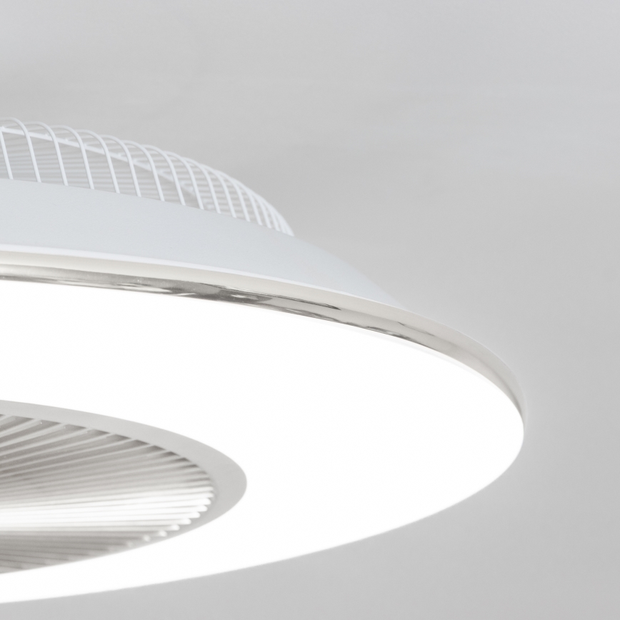 Brilagi - LED-Dimmleuchte mit Ventilator AURA LED/38W/230V 3000-6000K Silber + Fernbedienung