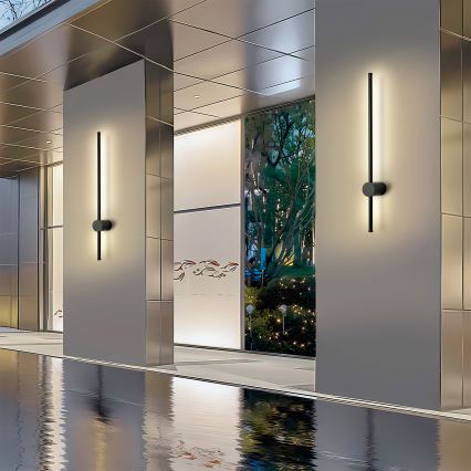 Brilagi - LED-Außenwandleuchte AURA LED/12W/230V 3000K IP54 65 cm schwarz