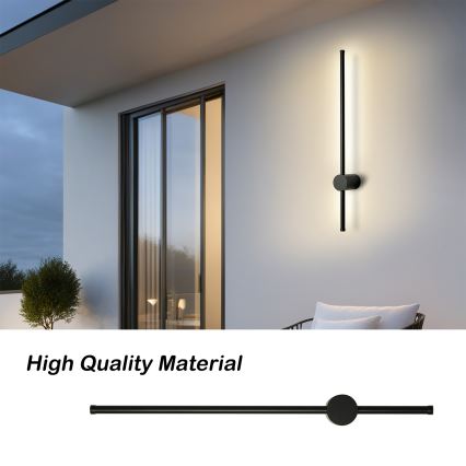 Brilagi - LED-Außenwandleuchte AURA LED/12W/230V 3000K IP54 65 cm schwarz