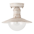 Brilagi - Außen-Deckenleuchte MOLDE 1xE27/60W IP44 weiß/Patina