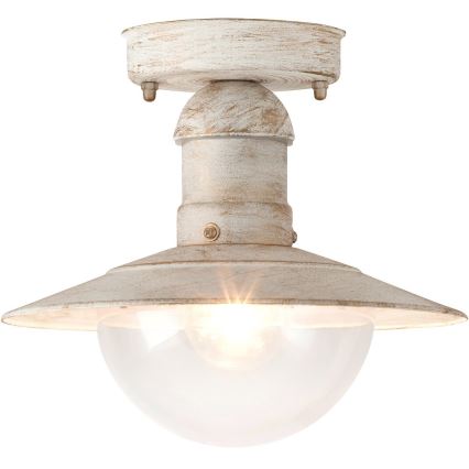 Brilagi - Außen-Deckenleuchte MOLDE 1xE27/60W IP44 weiß/Patina
