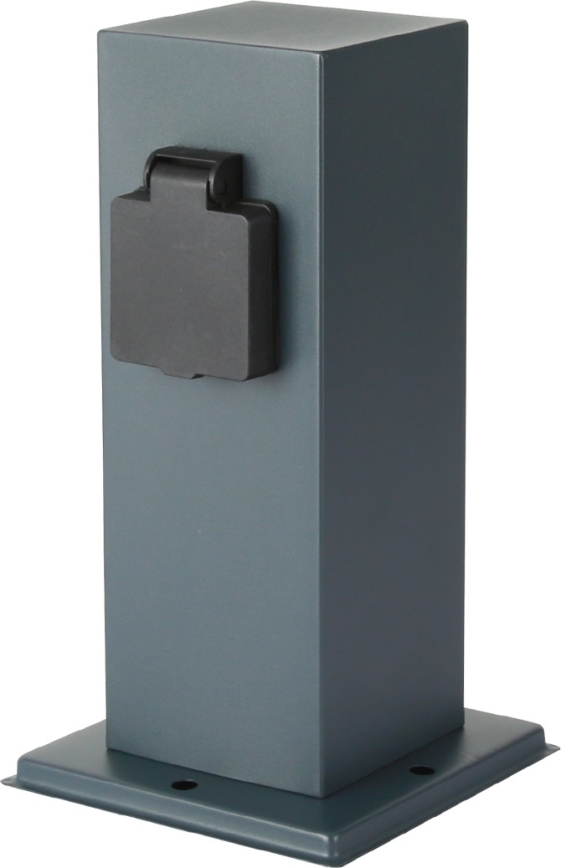 Brilagi - Außensteckdosensäule PILLAR 1x SCHUKO 230V IP44 Anthrazit