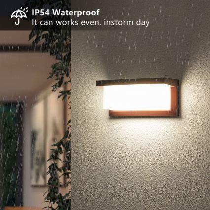 Brilagi - Außenwandleuchte BRICKY 1xE27/60W/230V braun IP54