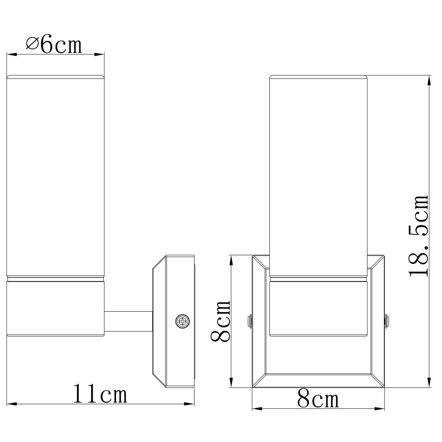 Brilagi - Bad-Wandleuchte RAY 1xE14/40W/230V IP44