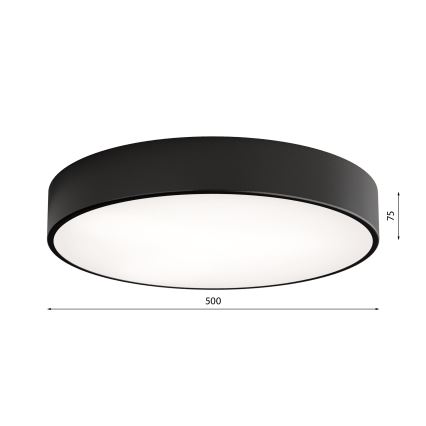Brilagi - Badezimmer-Deckenleuchte CLARE, 4xE27/24W/230V, Ø 50 cm, IP54, Schwarz