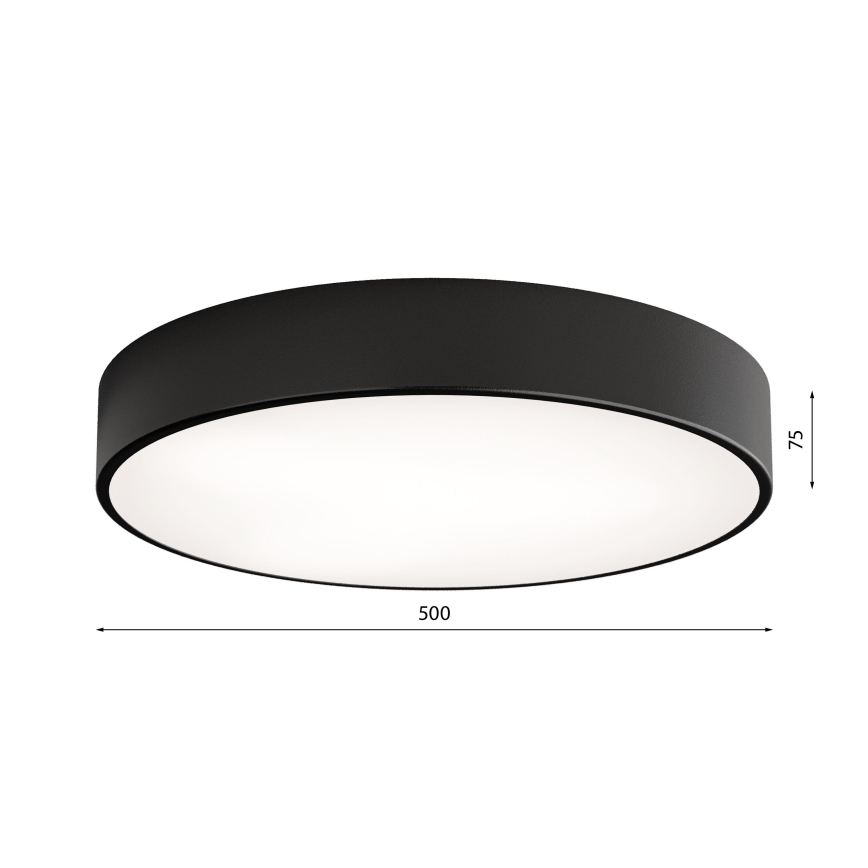 Brilagi - Badezimmer-Deckenleuchte CLARE, 4xE27/24W/230V, Ø 50 cm, IP54, Schwarz