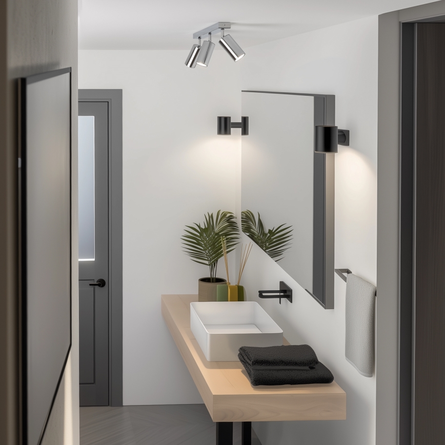 Brilagi - Badezimmerstrahler SELE 3xGU10/30W/230V IP44 glänzendes Chrom