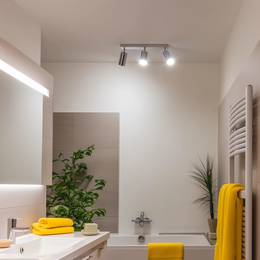 Brilagi - Badezimmerstrahler SELE 3xGU10/30W/230V IP44 glänzendes Chrom