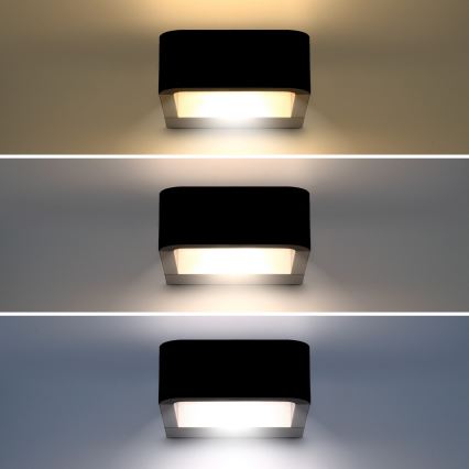 Brilagi - LED Außenwandleuchte BARI LED/7W/230V 3000/4000/6000K Schwarz IP54
