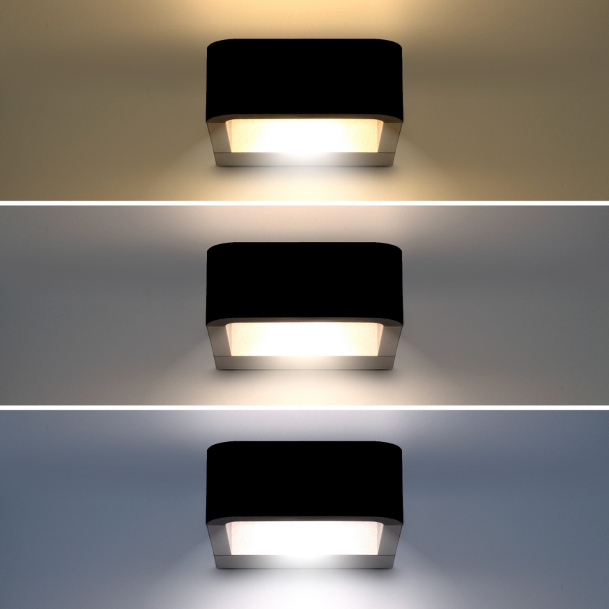 Brilagi - LED Außenwandleuchte BARI LED/7W/230V 3000/4000/6000K Schwarz IP54