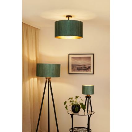Brilagi - Deckenleuchte BOSTON ROLLER 1xE27/15W/230V Ø 45 cm Stroh grün/gold