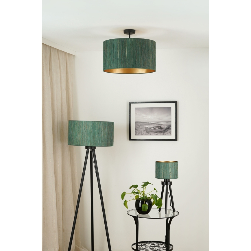 Brilagi - Deckenleuchte BOSTON ROLLER 1xE27/15W/230V Ø 45 cm Stroh grün/gold