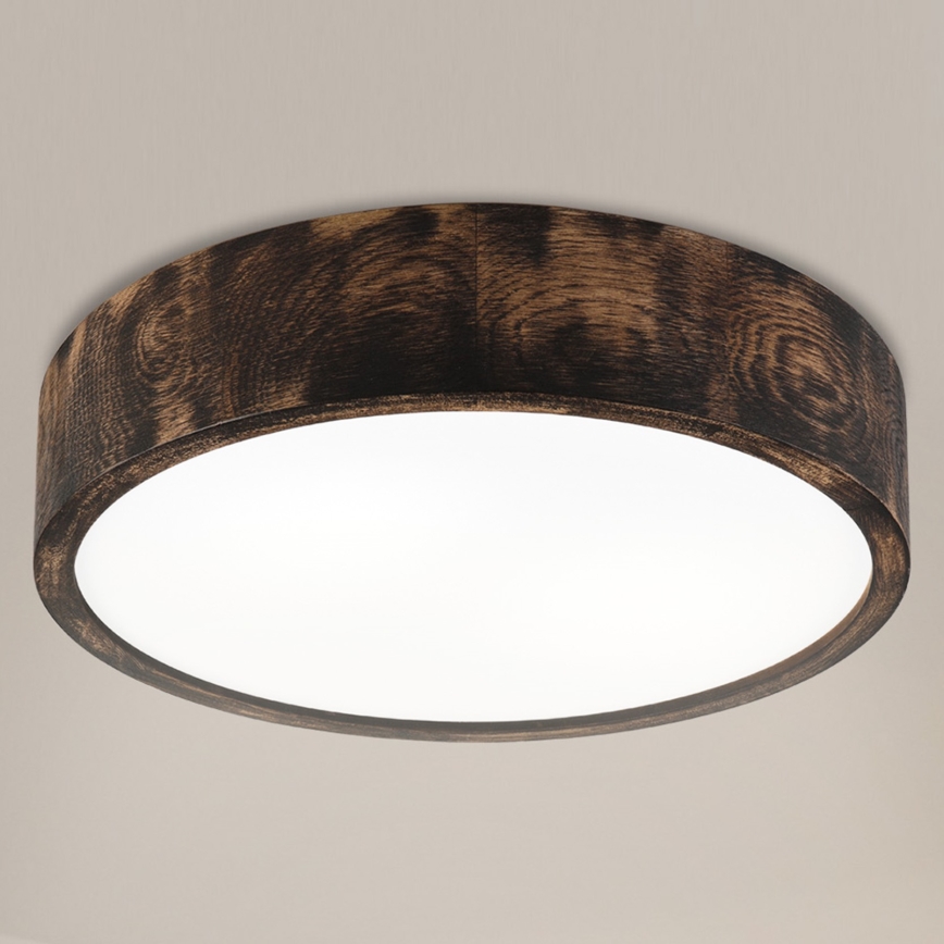 Brilagi - Deckenleuchte CARVALHO SMOKEY 2xE27/60W/230V Eiche Ø 37,5 cm