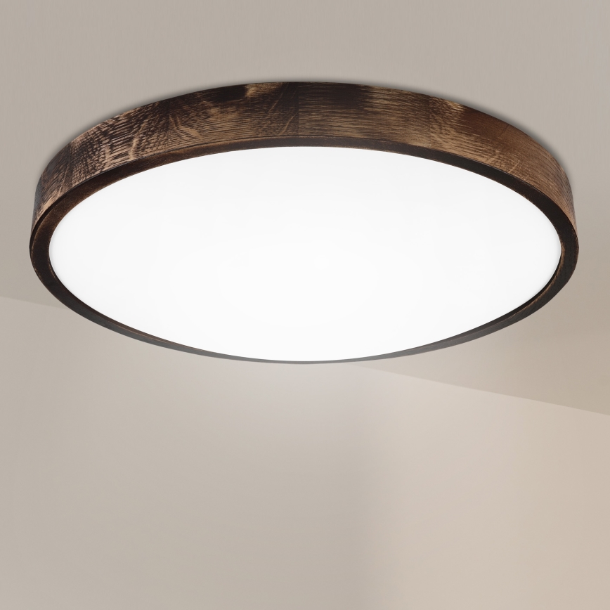 Brilagi - Deckenleuchte CARVALHO SMOKEY 3xE27/60W/230V Eiche, Ø 47,5 cm