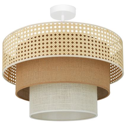 Brilagi - Deckenleuchte CEDAR LUNETA 1xE27/15W/230V Ø 45 cm Rattan/Braun/Creme