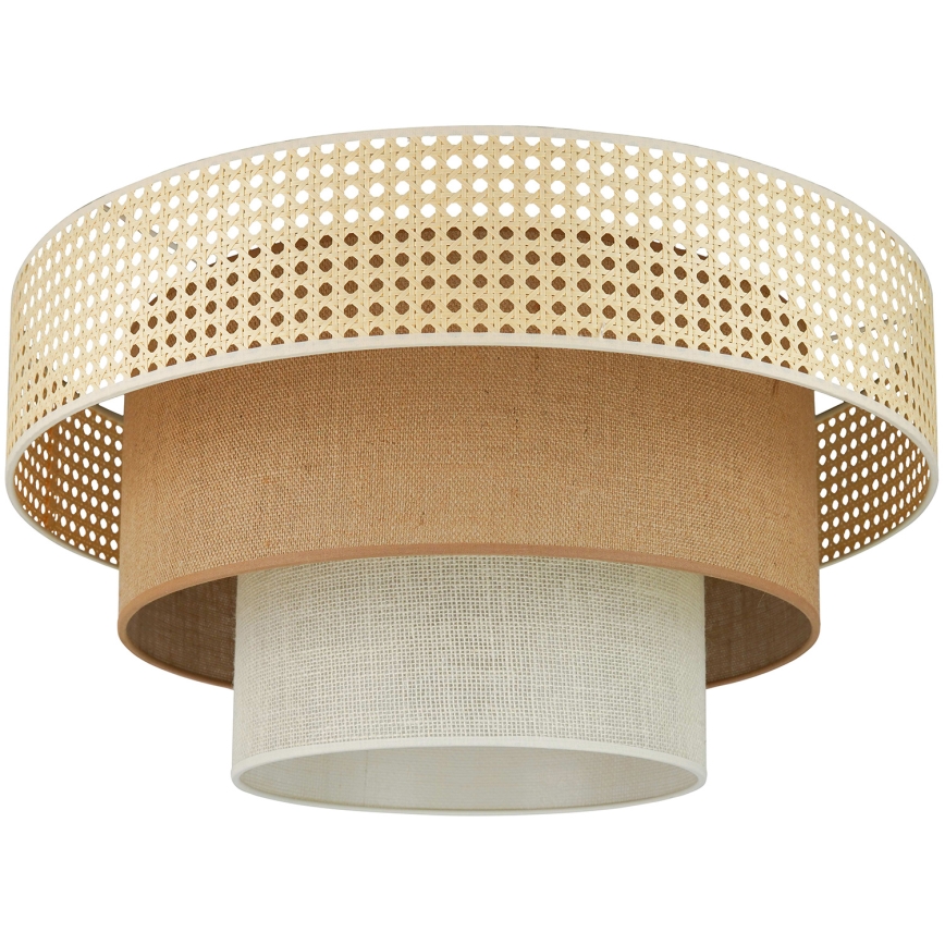 Brilagi - Deckenleuchte CEDAR LUNETA 1xE27/15W/230V Ø 45 cm Rattan/Braun/Creme