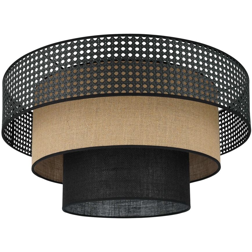 Brilagi - Deckenleuchte DAKOTA LUNETA 1xE27/15W/230V Ø 45 cm schwarz/Rattan