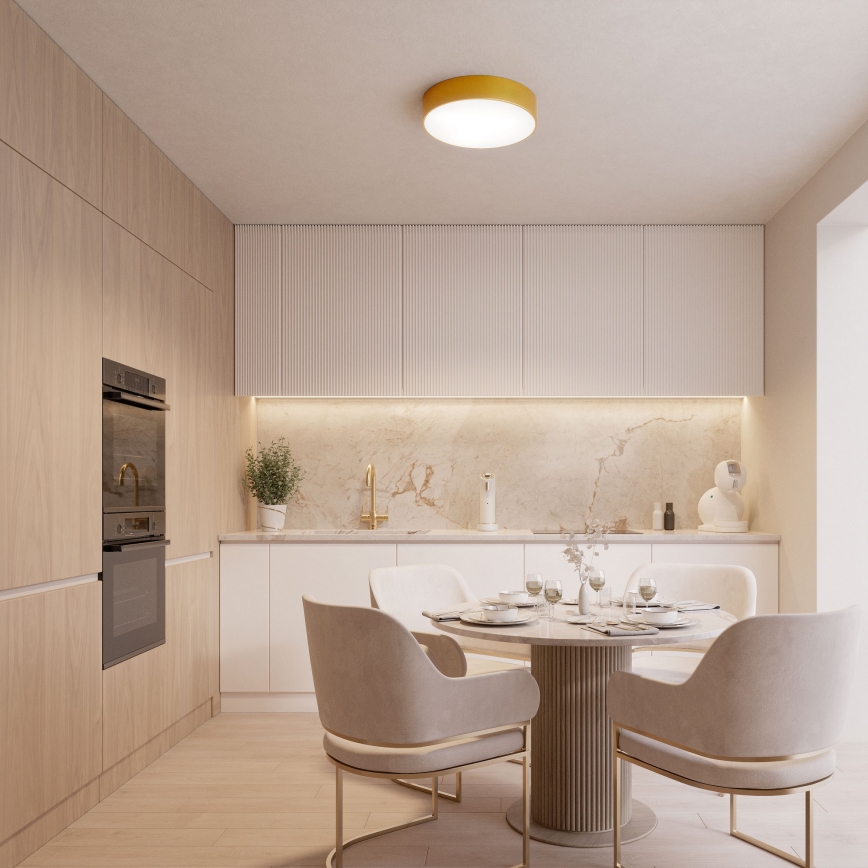 Brilagi - Deckenleuchte für Badezimmer CLARE 2xE27/24W/230V d 40 cm IP54 golden