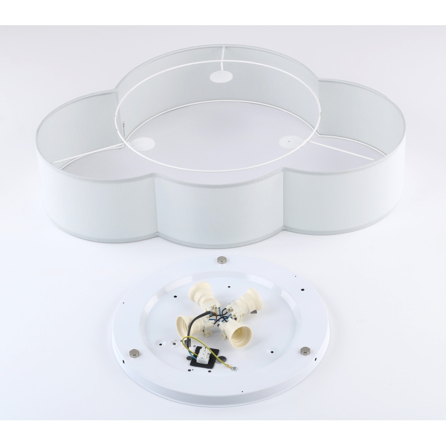 Brilagi - Deckenleuchte für Kinderzimmer NIMBUS 4xE27/15W/230V grau