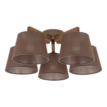 Brilagi - Deckenleuchte LATTE SABIA 5xE27/15W/230V Kiefer/Braun