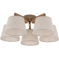 Brilagi - Deckenleuchte LATTE SABIA 5xE27/60W/230V Kiefer/Creme