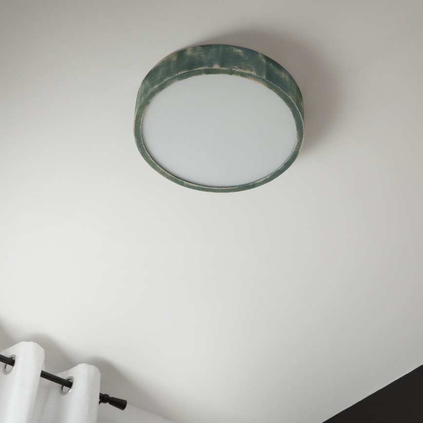 Brilagi - Deckenleuchte PINO 2xE27/15W/230V Kiefer/Grün Ø 37,5 cm
