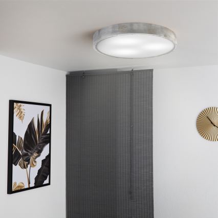 Brilagi - Deckenleuchte PINO 3xE27/15W/230V Kiefer/Silber Ø 47,5 cm