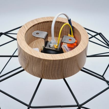 Brilagi - Deckenleuchte WOODY BASKET 1xE27/60W/230V Ø 40 cm Eiche/Nussbaum