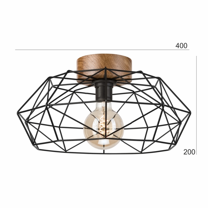 Brilagi - Deckenleuchte WOODY BASKET 1xE27/60W/230V Ø 40 cm Eiche/Nussbaum