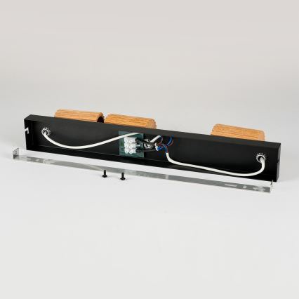 Brilagi - Deckenstrahler MODERN WOOD 3xGU10/8W/230V Gummibaum/Schwarz