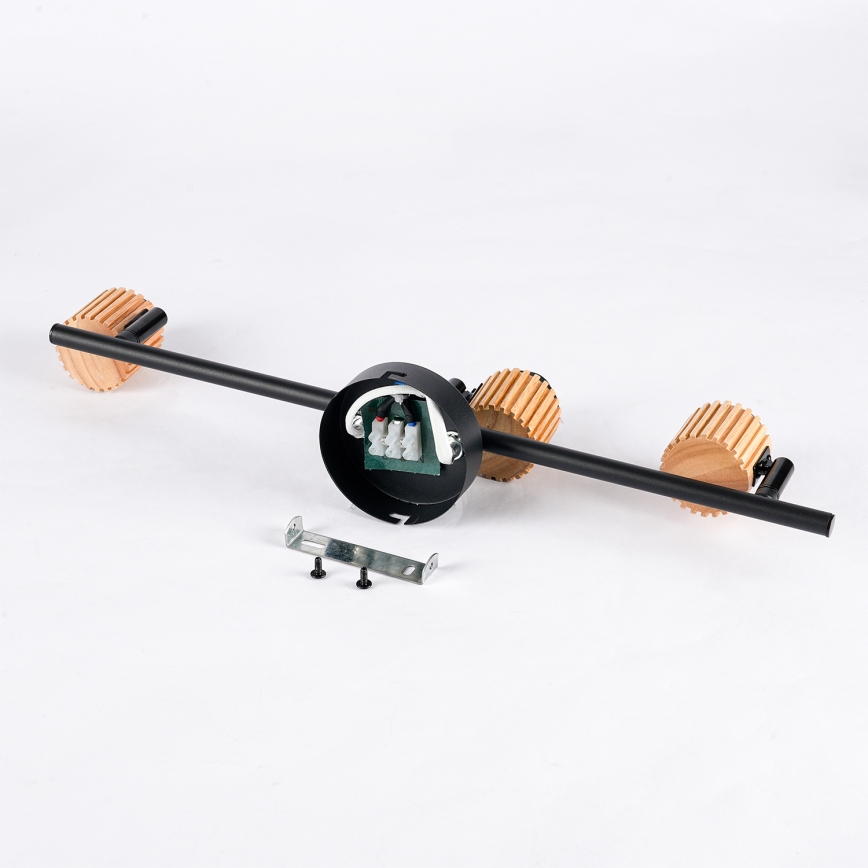 Brilagi - Deckenstrahler ODENSE 3xE14/10W/230V Gummibaumholz/schwarz