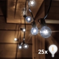 Brilagi - Dekorative LED-Outdoor-Lichterkette GARLAND 25xE12 20m IP44 kaltweiß