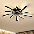 Brilagi - Dimmbare LED-Deckenleuchte mit Ventilator LED/50W/230V 3000-6500K schwarz + Fernbedienung
