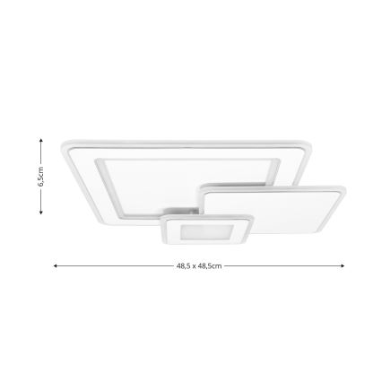 Brilagi - Dimmbare LED-Deckenleuchte MODERN LED/93W/230V 2700-6500K 48,5x48,5 cm + Fernbedienung