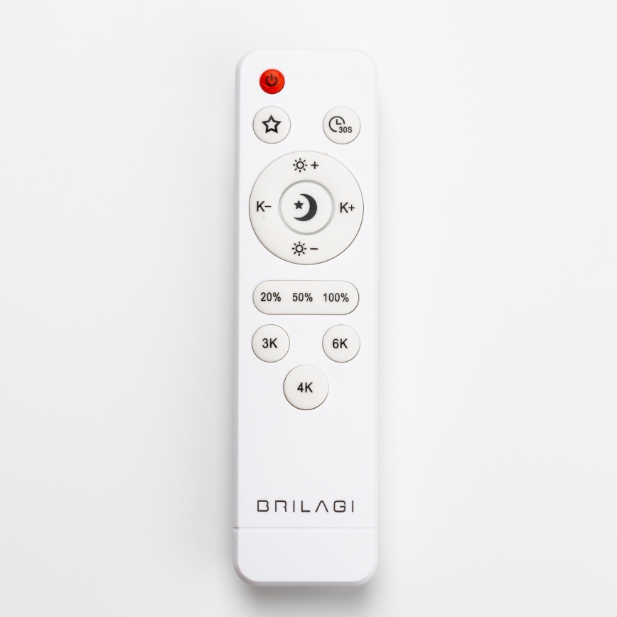 Brilagi - dimmbare LED-Deckenleuchte MANAROLA LED/24W/230V Ø 42 cm 3000–6500K Eiche + Fernbedienung