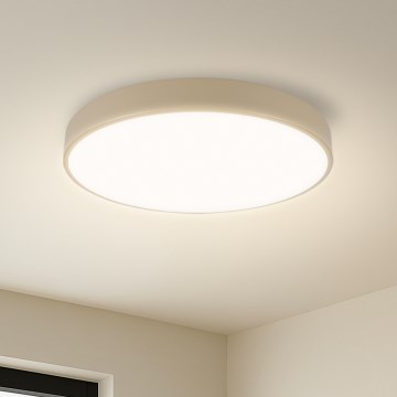 Brilagi - dimmbare LED-Deckenleuchte POOL SMART LED/48W/230V 3000-6000K Ø 40 cm Wi-Fi Tuya beige + Fernbedienung