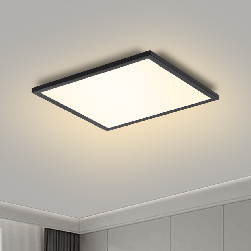 Brilagi - Dimmbare LED-Deckenleuchte SLIMFRAME LED/25W/230V 30x30 cm 3000-6000K schwarz + Fernbedienung