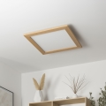 Brilagi - Dimmbare LED-Deckenleuchte SLIMFRAME WOOD LED/36W/230V 49,5x49,5 cm 3000-6000K braun + Fernbedienung