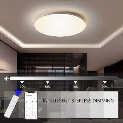 Brilagi - SMART dimmbare LED-Deckenleuchte LED/24W/230V Ø 38 cm 2700-6500K Wi-Fi Tuya + Fernbedienung