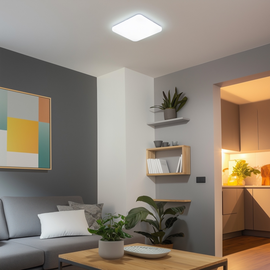 Brilagi - SMART dimmbare Deckenleuchte LED/28W/230V 43x43 cm 2700-6500K Wi-Fi Tuya + Fernbedienung