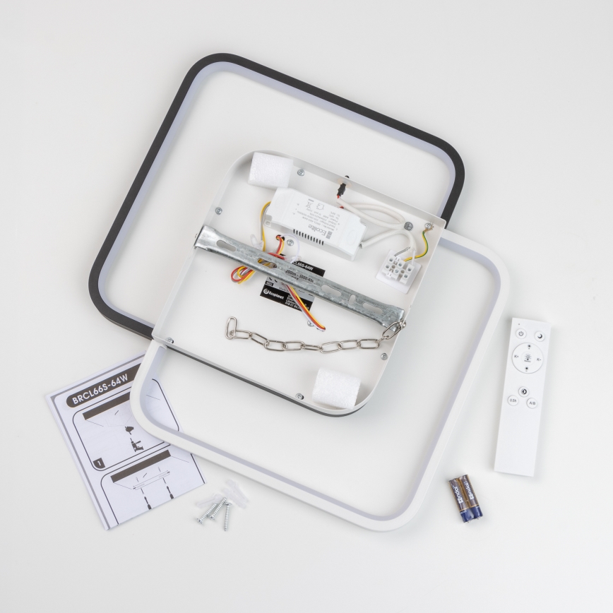 Brilagi - Dimmbare LED-Deckenleuchte VELO LED/64W/230V 38x38 cm 3000-6500K + Fernbedienung