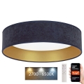 Brilagi – Dimmbare LED-Deckenleuchte VELVET SMART LED/36W/230V d 55 cm 2700-6500K Wi-Fi Tuya blau/golden + Fernbedienung