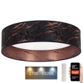 Brilagi – Dimmbare LED-Deckenleuchte VELVET SMART LED/36W/230V d 55 cm 2700-6500K Wi-Fi Tuya schwarz/kupfern + Fernbedienung