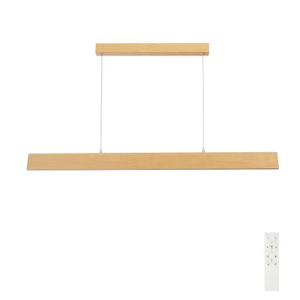 Brilagi - dimmbare LED-Pendelleuchte an Stahlseil SLIMLINE LED/40W/230V 3000–6000K Eichendekor + Fernbedienung