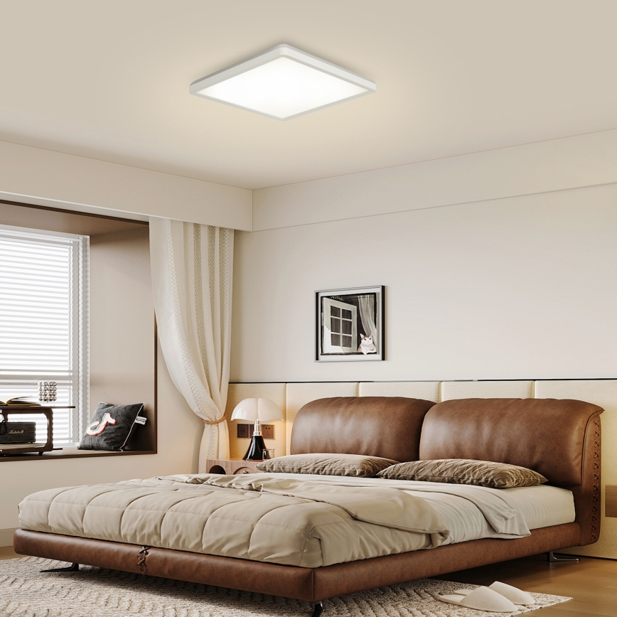 Brilagi - Dimmbare LED-Leuchte mit Bewegungs- und Dämmerungssensor ULTRA SLIM LED/18W/230V 30x30 cm + Fernbedienung