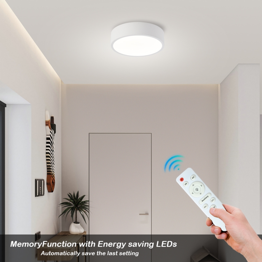 Brilagi - POOL dimmbare LED-Deckenleuchte LED/18W/230V 3000-6000K 20 cm bílá + Fernbedienung