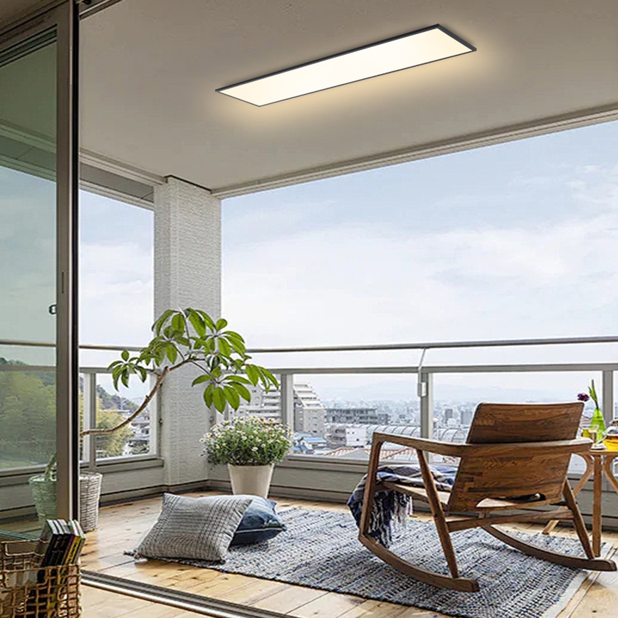 Brilagi - Dimmbare LED-Deckenleuchte SLIMFRAME LED/58W/230V 120x30 cm 3000-6000K schwarz + Fernbedienung