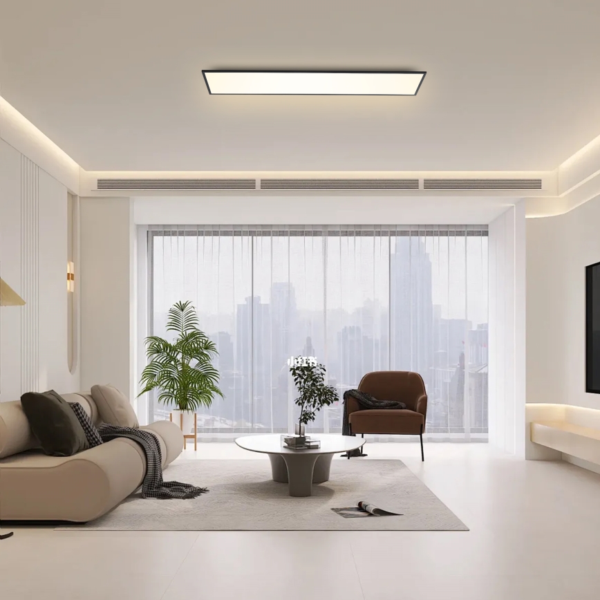 Brilagi - Dimmbare LED-Deckenleuchte SLIMFRAME LED/58W/230V 120x30 cm 3000-6000K schwarz + Fernbedienung