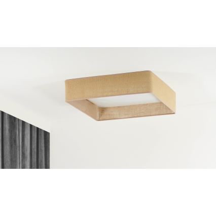 Brilagi - dimmbare LED-Deckenleuchte VELVET SQUARE, LED/24W/230V, 43x43 cm, 3000/4000/6500K + Fernbedienung, braun